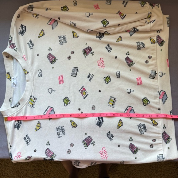 Stitch & Pine pajama set womens large emoji soft long sleeve white - Picture 8 of 11